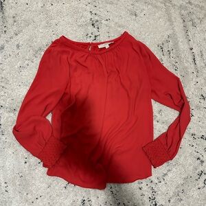 LOFT Vibrant Red Blouse